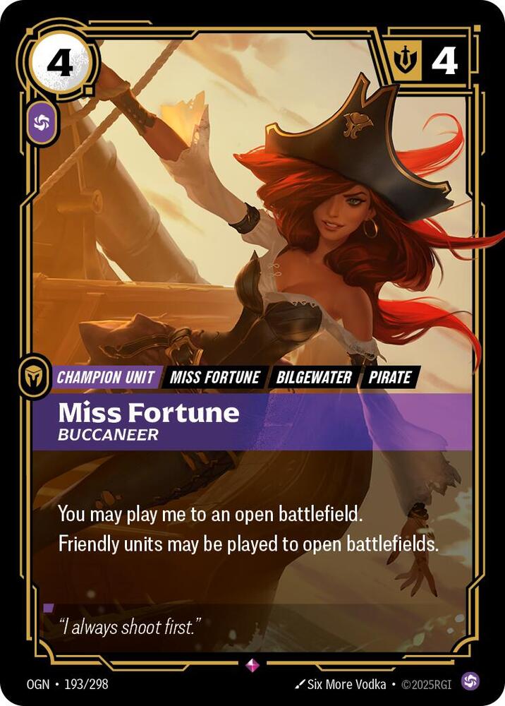 Miss Fortune, Buccaneer — Origins