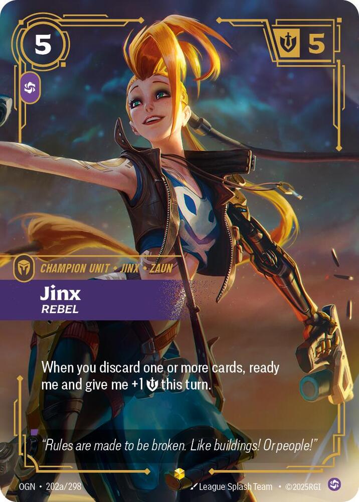 Jinx, Rebel (Alternate Art) — Origins