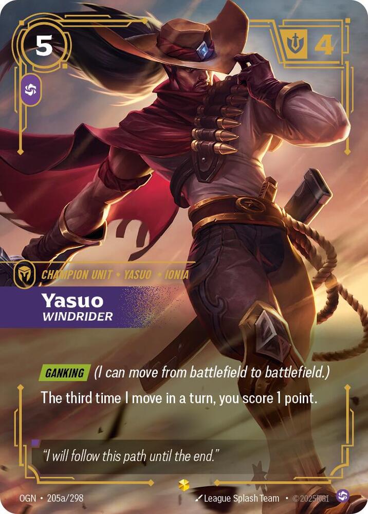 Yasuo, Windrider (Alternate Art) — Origins