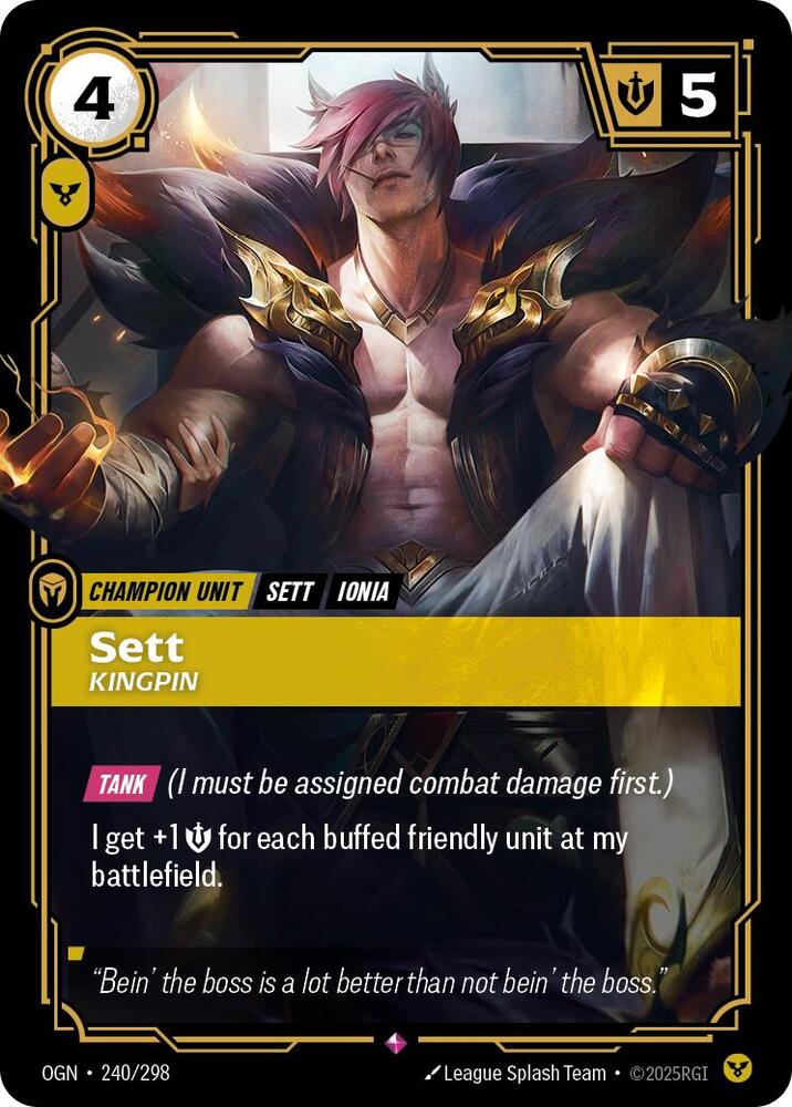 Sett, Kingpin — Origins