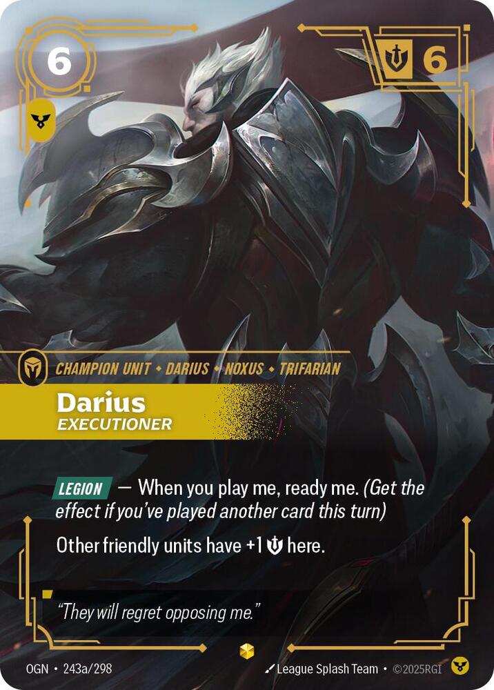 Darius, Executioner (Alternate Art) — Origins