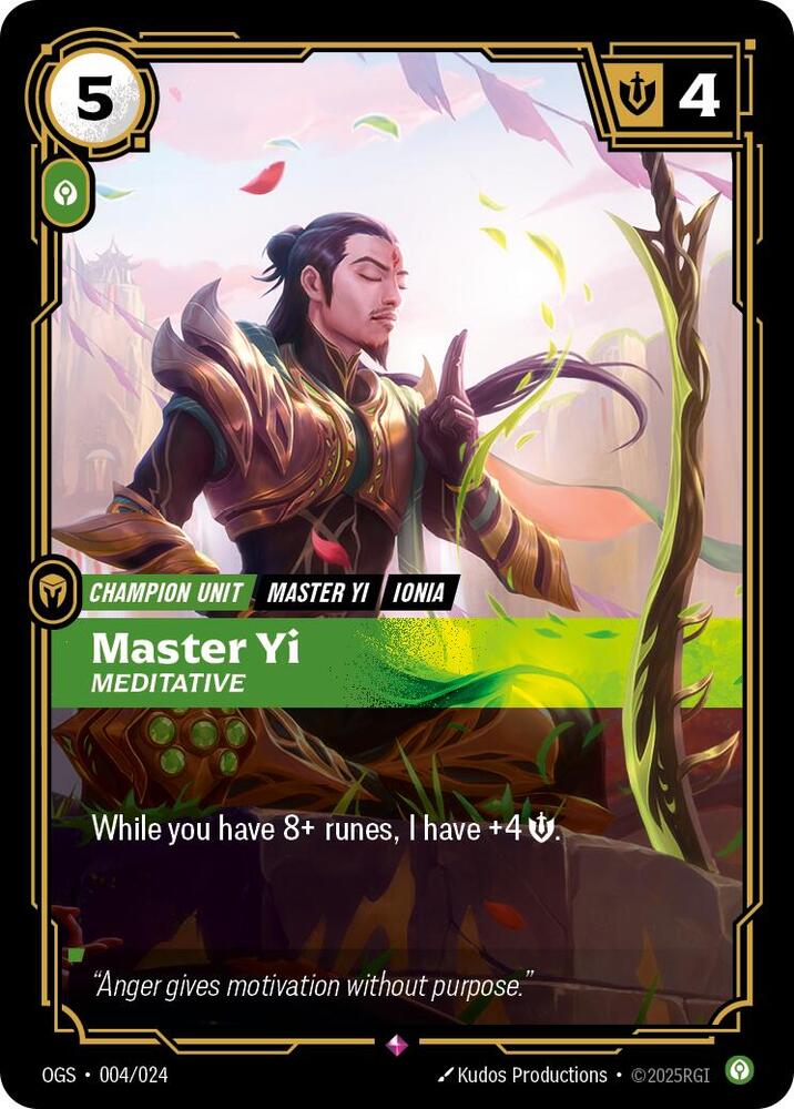 Master Yi, Meditative — Origins: Proving Grounds