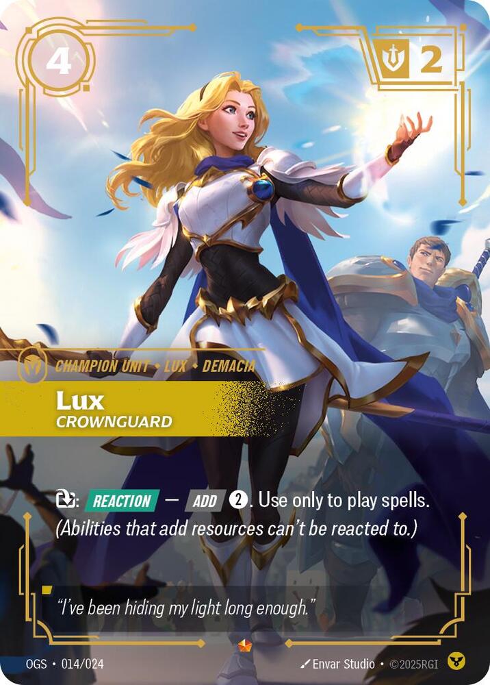 Lux, Crownguard — Origins: Proving Grounds