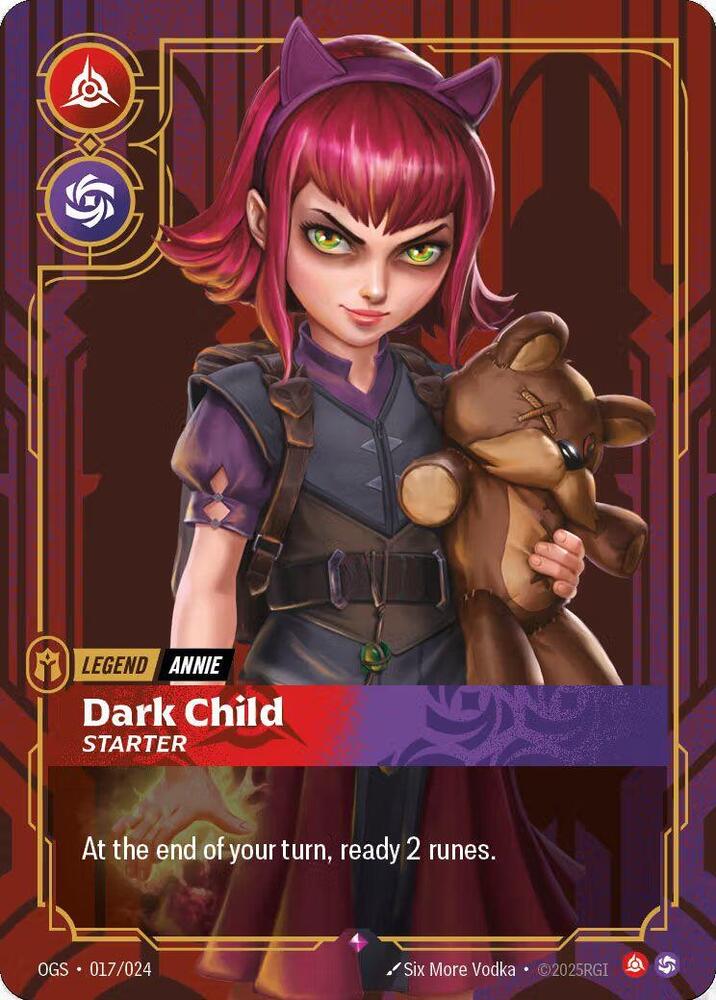 Annie, Dark Child (Metal) (Best Of) — Riftbound Organized Play Promotional Cards