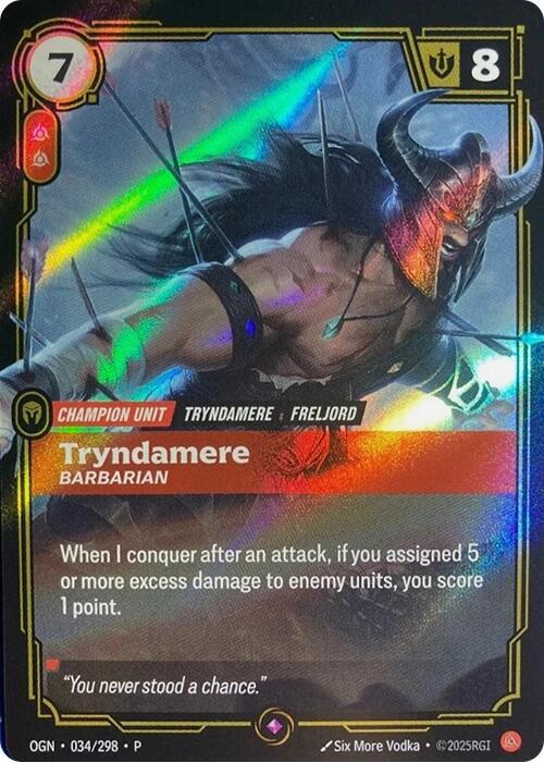 Tryndamere, Barbarian — Riftbound Organized Play Promotional Cards