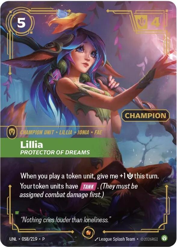 Lillia, Protector of Dreams (Champion) — Riftbound Organized Play Promotional Cards