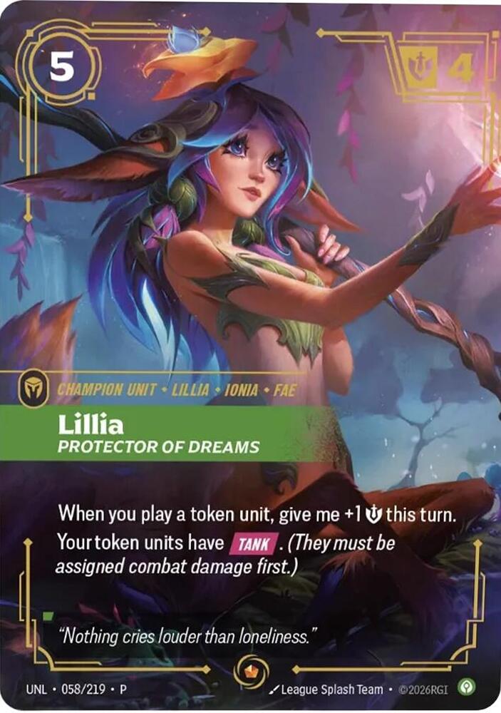 Lillia, Protector of Dreams — Riftbound Organized Play Promotional Cards