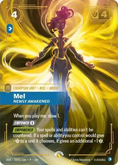 Mel, Newly Awakened — Riftbound Organized Play Promotional Cards