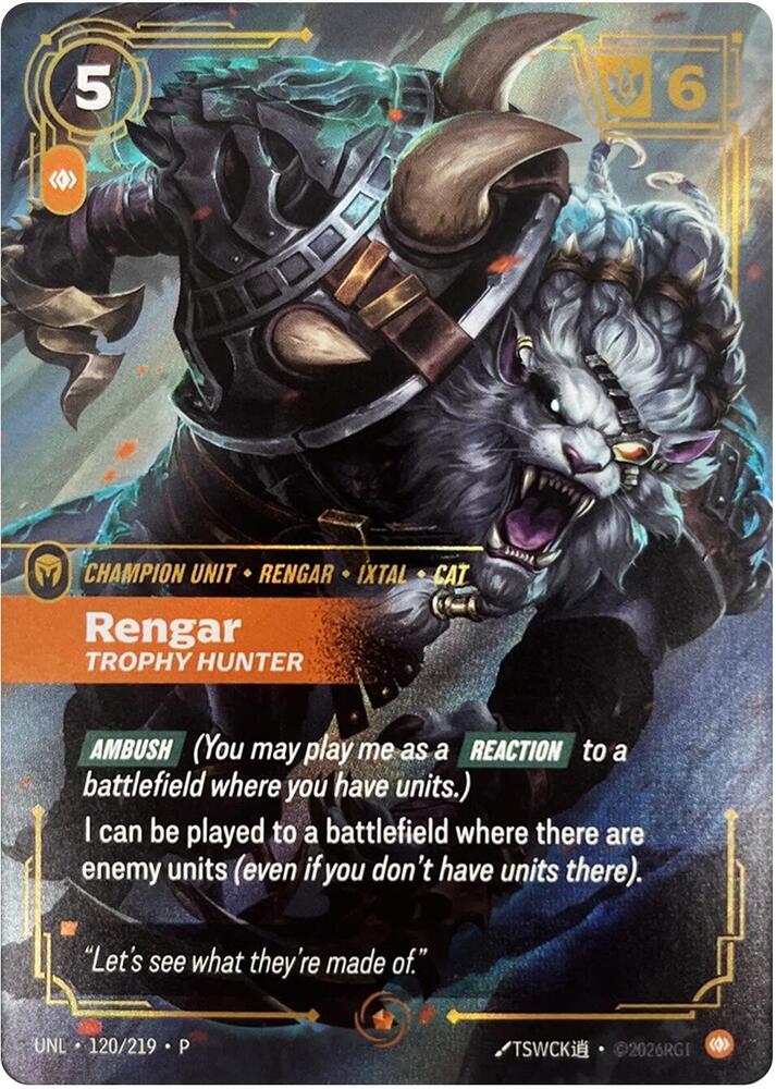 Rengar, Trophy Hunter — Riftbound Organized Play Promotional Cards