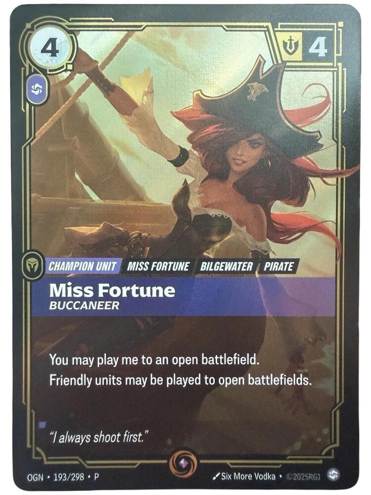 Miss Fortune, Buccaneer — Riftbound Organized Play Promotional Cards