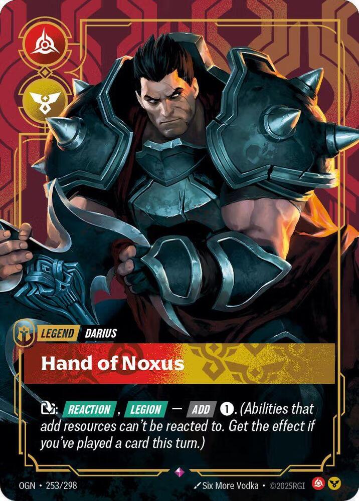Darius, Hand of Noxus (Metal) (Best Of) — Riftbound Organized Play Promotional Cards