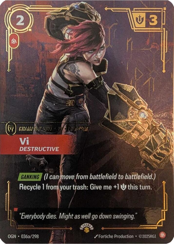 Vi, Destructive — Riftbound Promotional Cards
