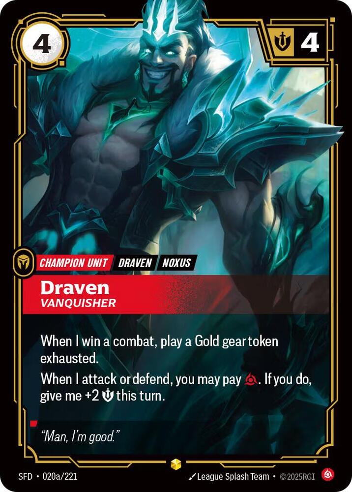 Draven, Vanquisher (Alternate Art) — Spiritforged