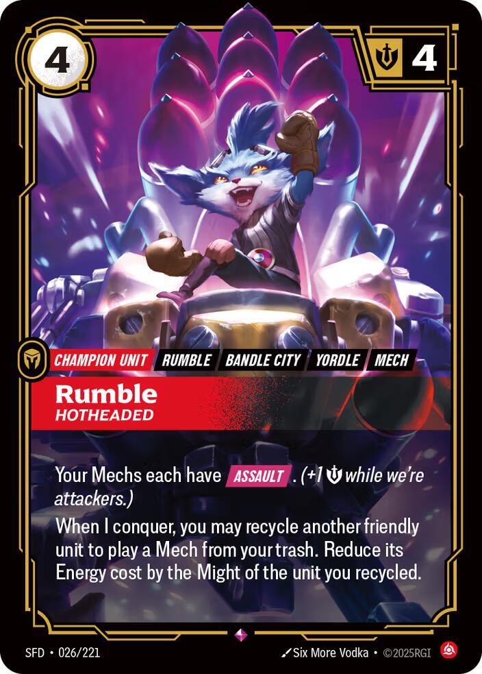 Rumble, Hotheaded — Spiritforged