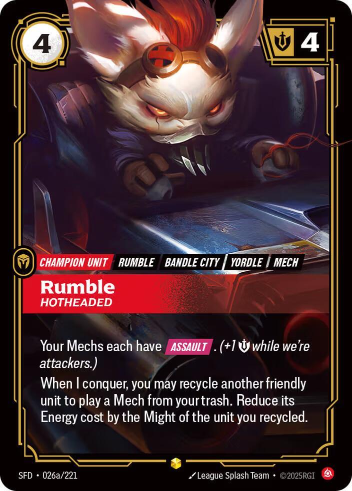 Rumble, Hotheaded (Alternate Art) — Spiritforged