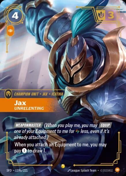 Jax, Unrelenting (Alternate Art) — Spiritforged