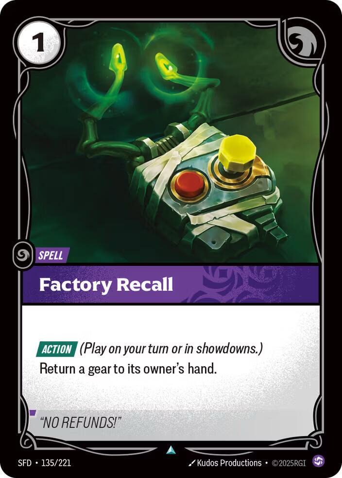 Factory Recall — Spiritforged