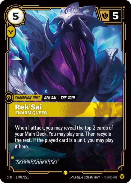 Rek'Sai, Swarm Queen (Alternate Art) — Spiritforged