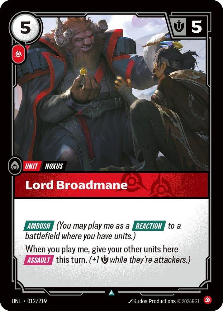 Lord Broadmane — Unleashed