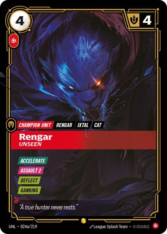 Rengar, Unseen (Alternate Art) — Unleashed