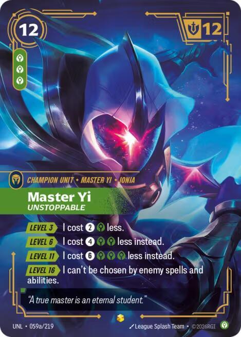 Master Yi, Unstoppable (Alternate Art) — Unleashed