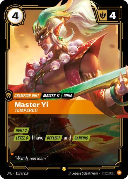 Master Yi, Tempered (Alternate Art) — Unleashed