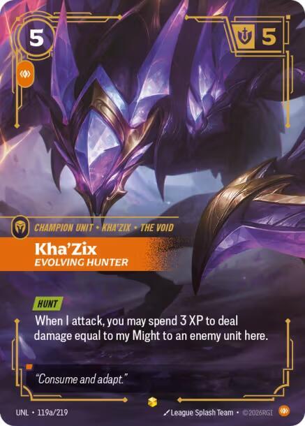 Kha'Zix, Evolving Hunter (Alternate Art) — Unleashed