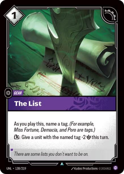 The List — Unleashed
