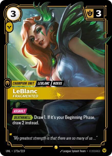LeBlanc, Fragmented (Alternate Art) — Unleashed