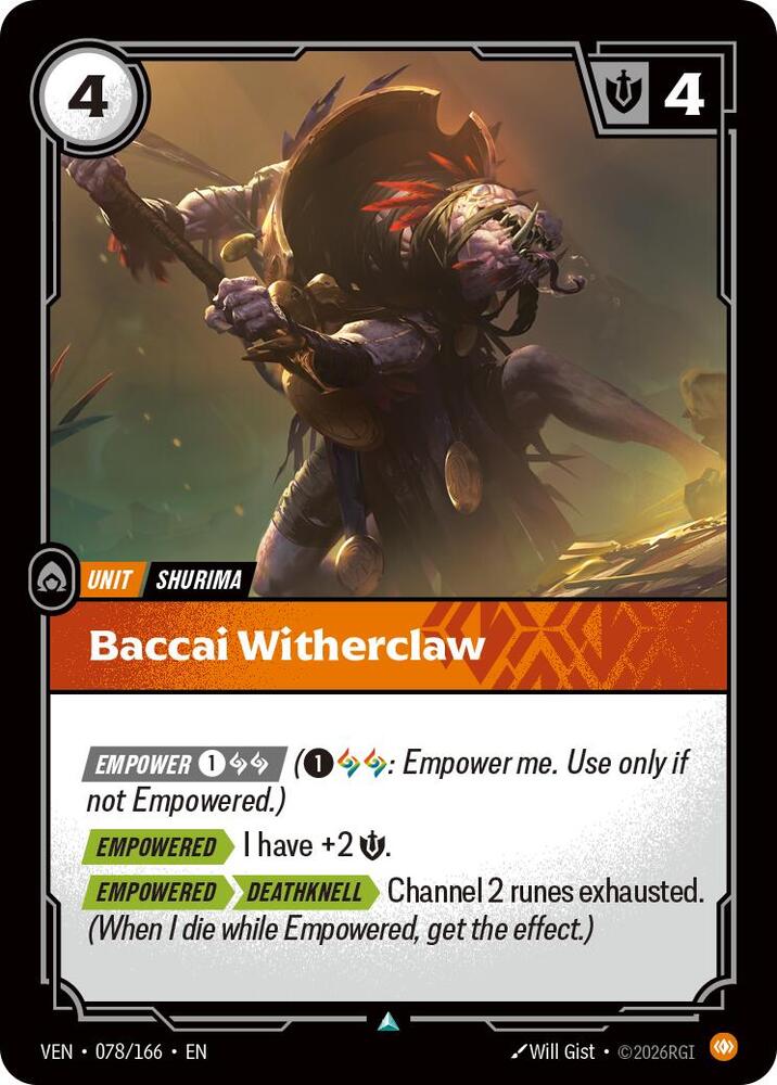 Baccai Witherclaw — Vendetta
