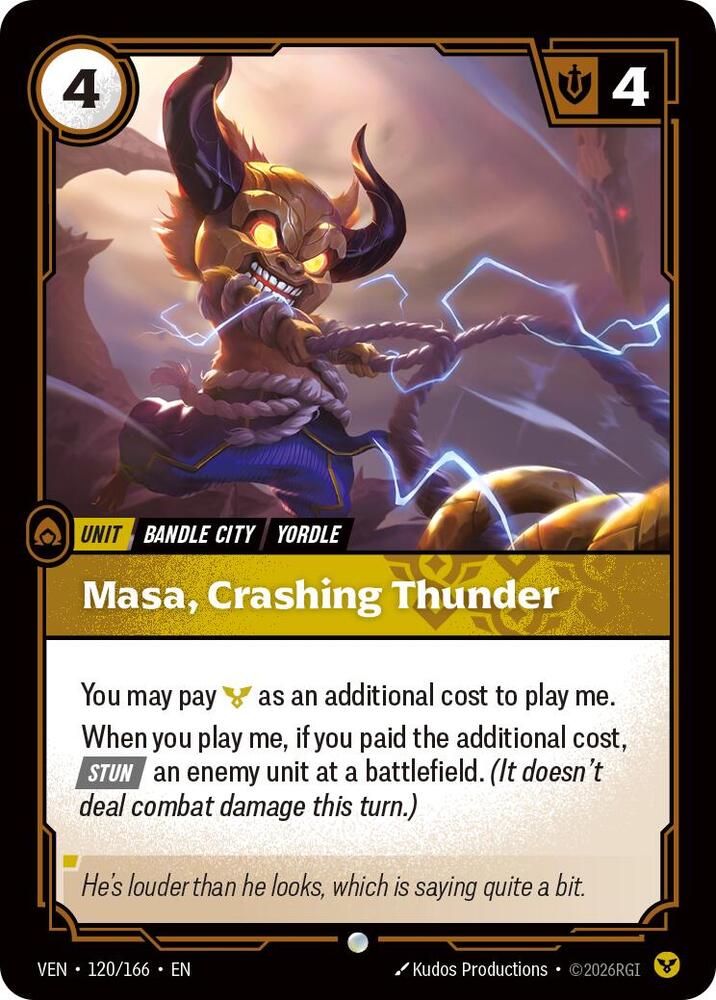 Masa, Crashing Thunder — Vendetta