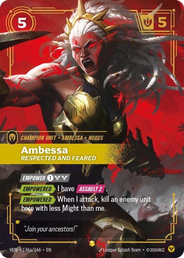 Ambessa, Respected and Feared (Alternate Art) — Vendetta