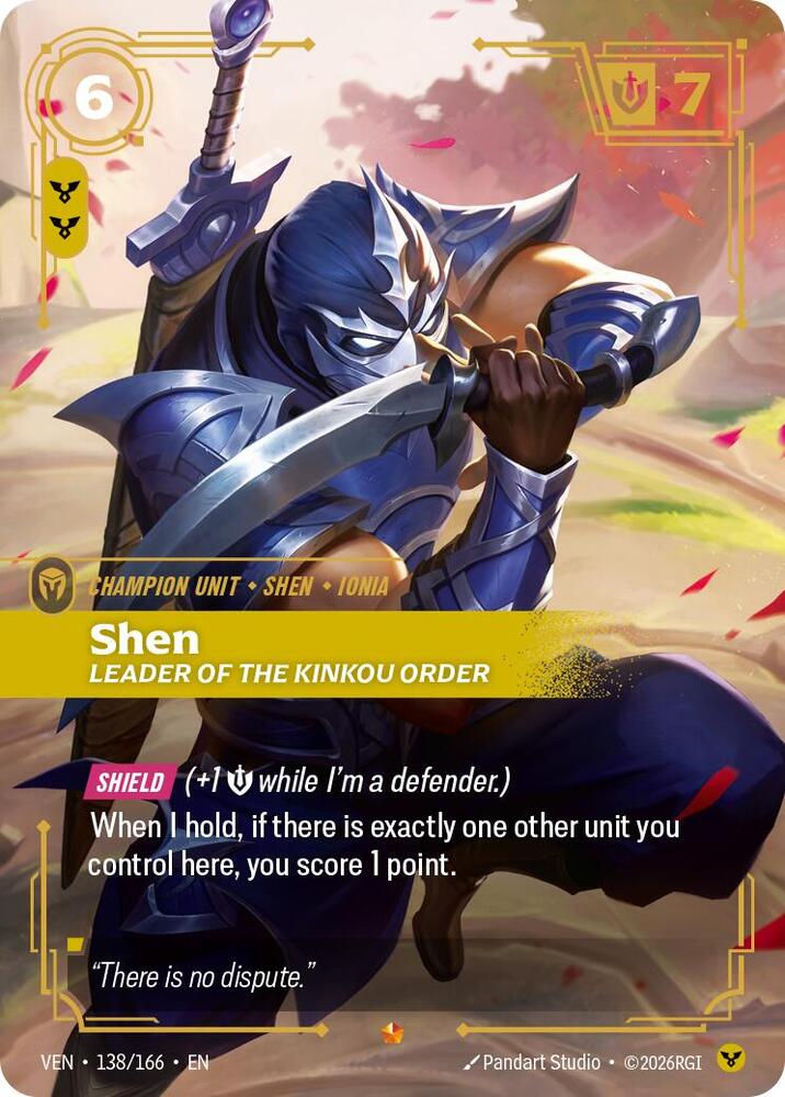 Shen, Leader of the Kinkou Order — Vendetta
